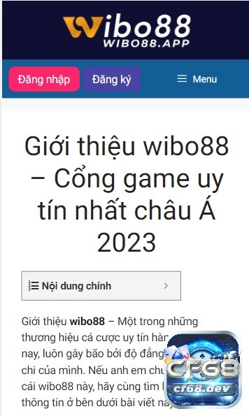 Wibo88.app là cổng game uy tín nhất thị trường cược