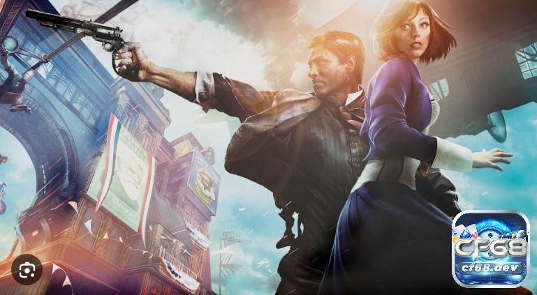 Game BioShock Infinite là tựa Game bắn súng với bối cảnh là thành phối trên không